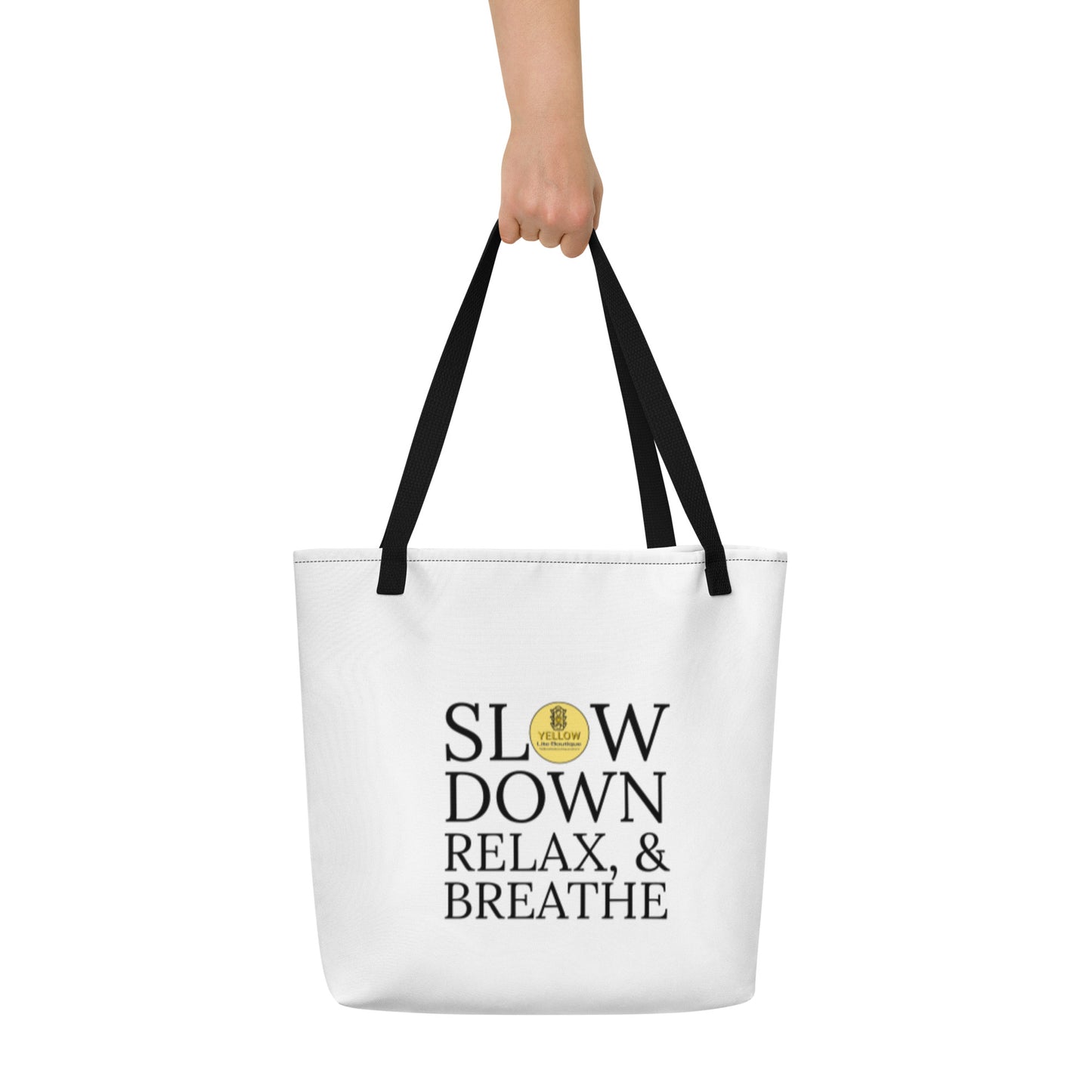 Slow Down Large Tote Bag