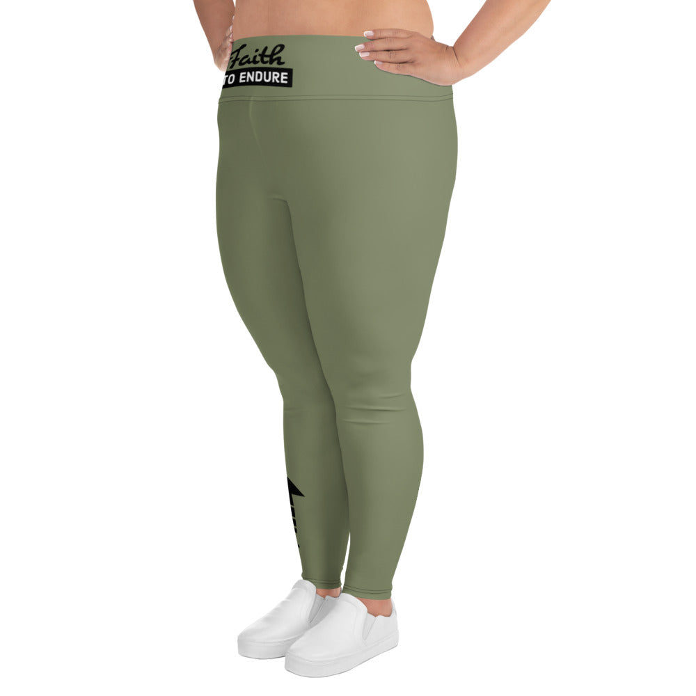 F.T.E. Olive Color Plus Size Leggings