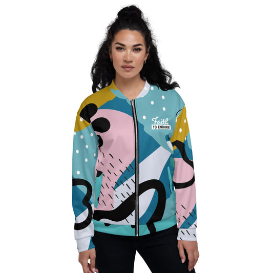 F.T.E. Multicolored Print Unisex Bomber Jacket