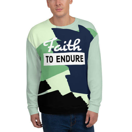 Faith to Endure Blue Pattern Unisex Sweatshirt