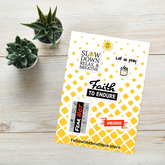 Yellow Lite Boutique Sticker sheet