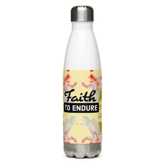 Faith to Endure Yellow Stainless Steel Water Bottle